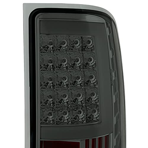 Akkon - For 07-13 Sierra 1500 07-14 Sierra 2500 3500 Hd Pickup Truck Smoke G2 Led Tail Lights Brake Lamps Pair