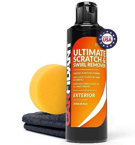 Carfidant Scratch And Swirl Remover - Car Scratch Remover For Vehilces Paint - Polishing Compound For Cars With Pad And Towel - Cutting And Buffing Compound For Paint Restorer