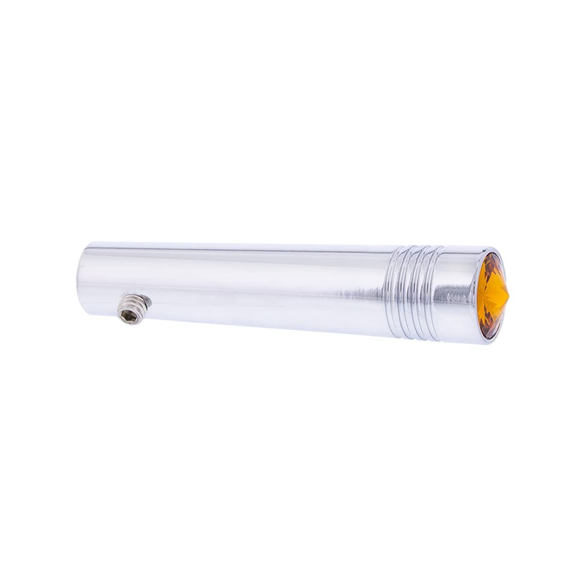 United Pacific 40155 Chrome Long Toggle Switch Extension W/Amber Crystal For Peterbilt, Aluminum Construction - Amber Crystal -