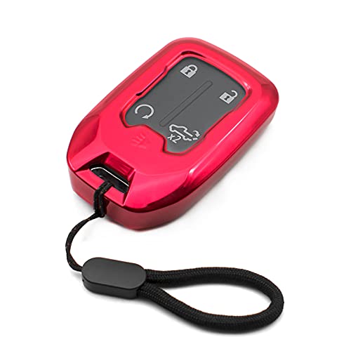 Compatible With 2020 2021 Chevrolet Chevy Silverado 1500 2500 3500 Suburban Tahoe Gmc Acadia Terrain Yukon Red Tpu Key Fob Cover