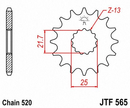 Jt Sprockets Jtf565.17 17T Steel Front Sprocket