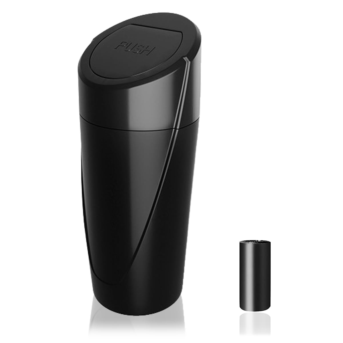 Sglrt Car Trash Can Bin With Lid - Car Garbage Can Cup Holder - Black Mini Leakproof Vehicle Trash Garbage Can Bin With 20Pcs Tr