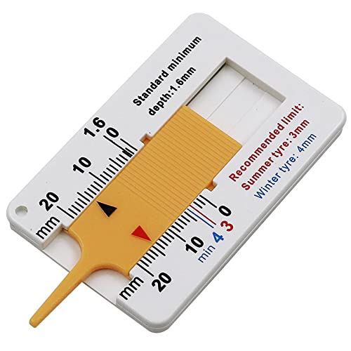 Amicitools Tyre Thread Measuring Gauge, 0~20Mm Depth Gauge For Car Bike Wheel