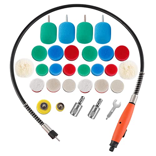 Mini Buffing Polishing Pads, 30Pcs Mini Detail Polisher Pads Use On Rotary Tools,Cordless Electric Drill, Mini Polisher Tool For