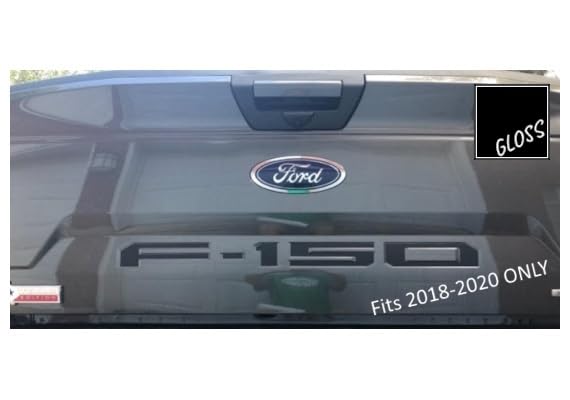 Decal Mods 2018-2020 Tailgate Insert Decals Letters Indent Stickers (Thin Decal Not Raised-Letter) For Ford F150 (2018-2020) Bla