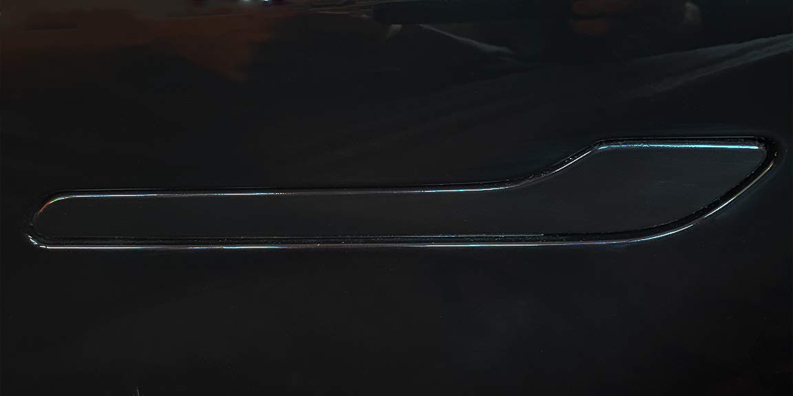 Custom Cut Graphics Full Door Handle Wrap For Tesla Model 3/Y (Solid Black/Gloss Black)