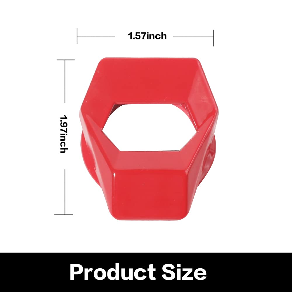 Vargtr Universal Engine Start/Stop Button Cover,Aluminum Alloy Car Power Control Trim,Push To Start Button Cover Key Protective