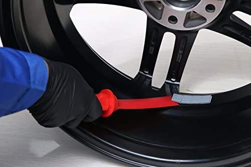 Ckauto Non-Marring Super Grip Plastic Chisel Scraper, Wheel Weight Remover,Red