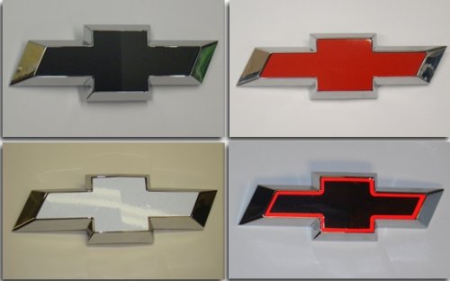 Rear Bowtie Emblem Overlay Decal - Fits 2010-2013 Camaro LS, LT, RS, SS - (Color: Reflective Black)