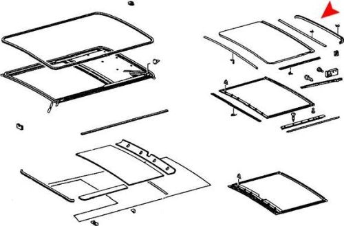 Uro Parts 1157820198 Sunroof Seal, Rear
