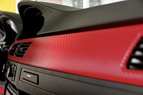 Vvivid® Xpo Red 3D Carbon Fiber 5Ft X 3Ft Vinyl Wrap Roll With Air Release Technology