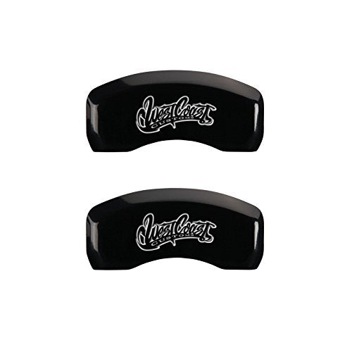 Mgp Caliper Covers 16223Swccbk Black Powder Coat Finish 'West Coast Customs Baseball' Logo Engraved Front/Rear Caliper Cover, (S