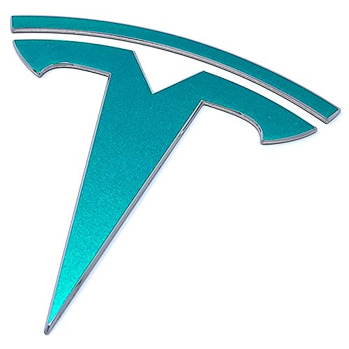 Logo Decal Wrap For Tesla Model Y, 4-Pc Set (Gloss Teal)