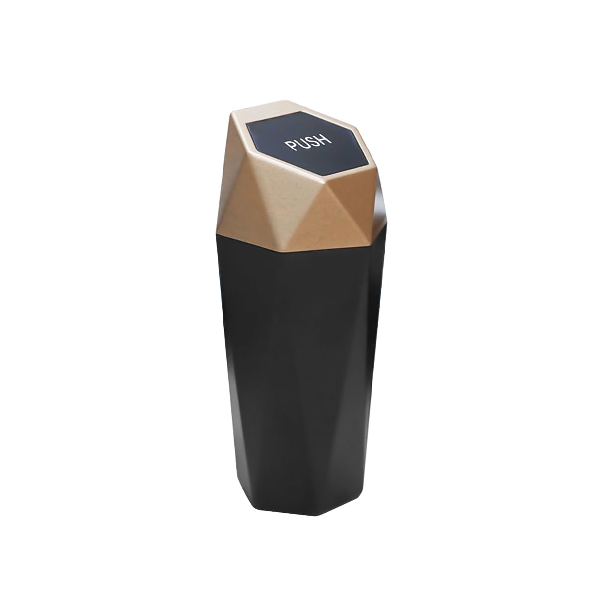 Blau Grun Car Trash Can, Mini Plastics Portable Auto Rubbish Bin With Lid, Leakproof Diamond Design Garbage Holder, Small Waterp