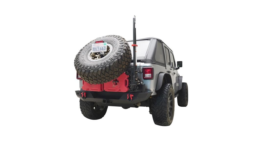 Paramount Automotive Gen 3 Tire Carrier for 18-21 Wrangler JL, Black Steel, Model 81-21501