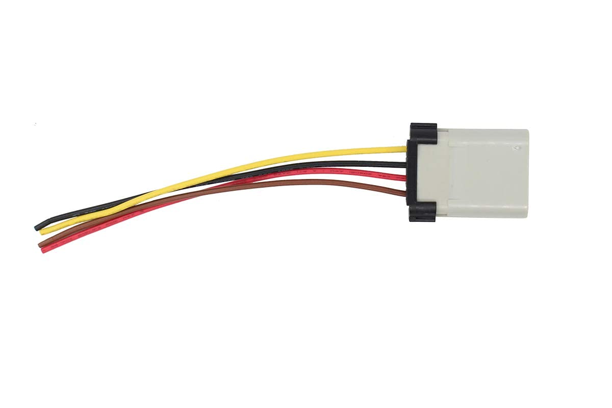 NewYall Fuel Pump Connector Wiring Harness for Ford & Dodge Vehicles - Metal Pigtail Plug for E-Series, F-Series, Expedition, Mustang, and Ram