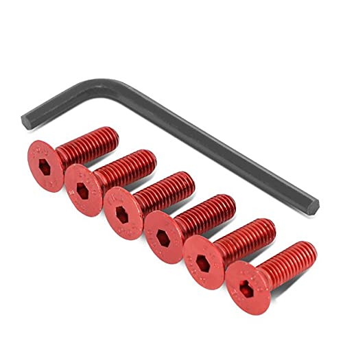 NRG Innovations SWS-100RD Steering Wheel Screw Kit (Upgrade RedCONICAL)