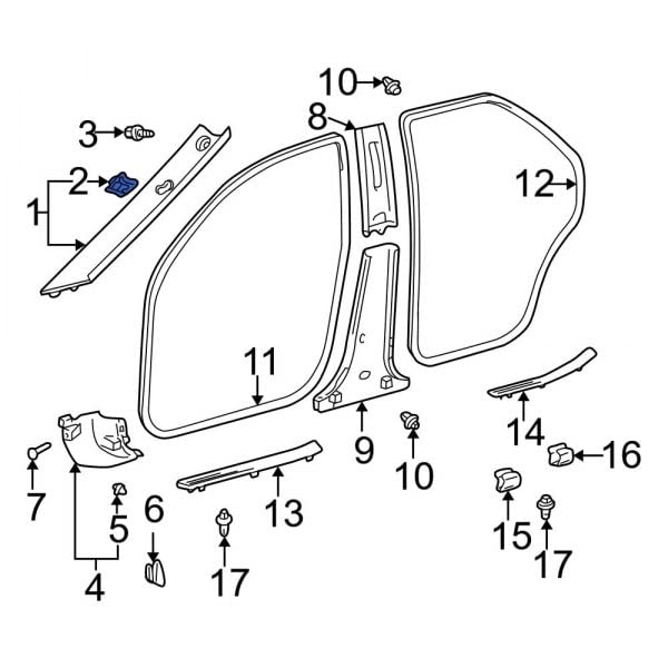 Rexka 30Pcs Rear Hatch Door Side Garnish Moulding Clips For Toyota Lexus 90467-09204 Camry, Highlander, Prius, Sienna,Gx470, Is3