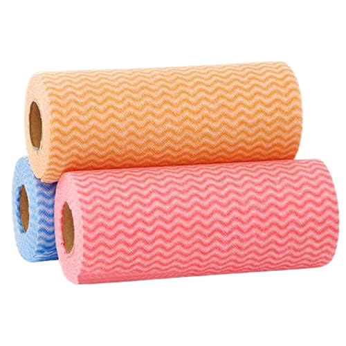 Tissue Roll Washable and Reusable Kitchen Pack of 2, Quick Dry NonWoven Dish Towel, Multipurpose Super Absorbent for Cleaning H