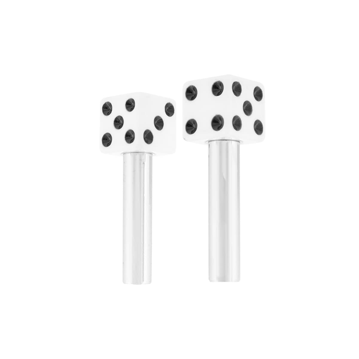 United Pacific 70041 High Impact Plastic Construction Dice Door Lock Knobs For Classic & Vintage Cars/Trucks, 10-32 Thread - Whi