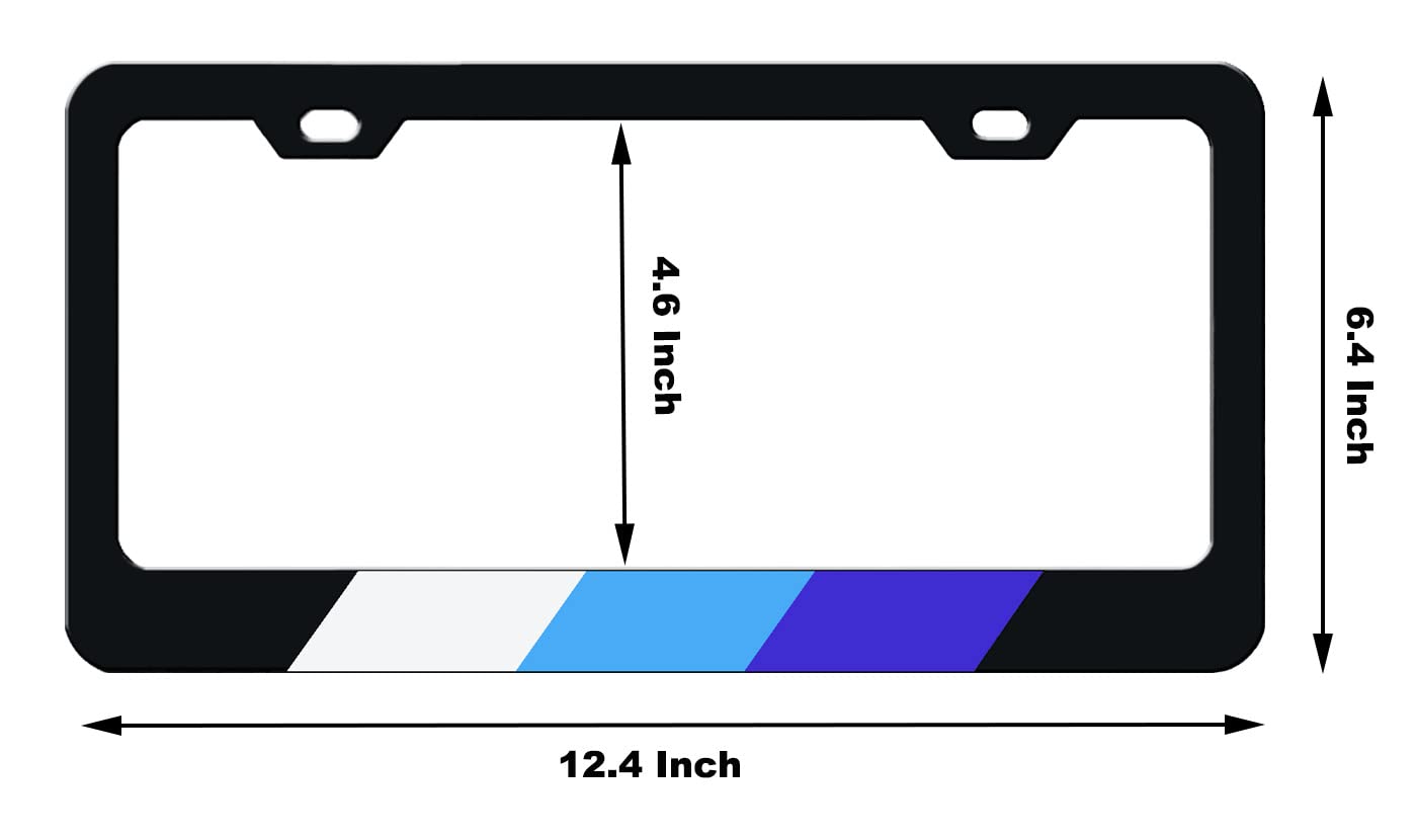 2 Pack Tri-Color Sport License Plate Frame, Aluminum Alloy 3 Color Sports License Plate Cover Holder Compatible for Toyota Tacom