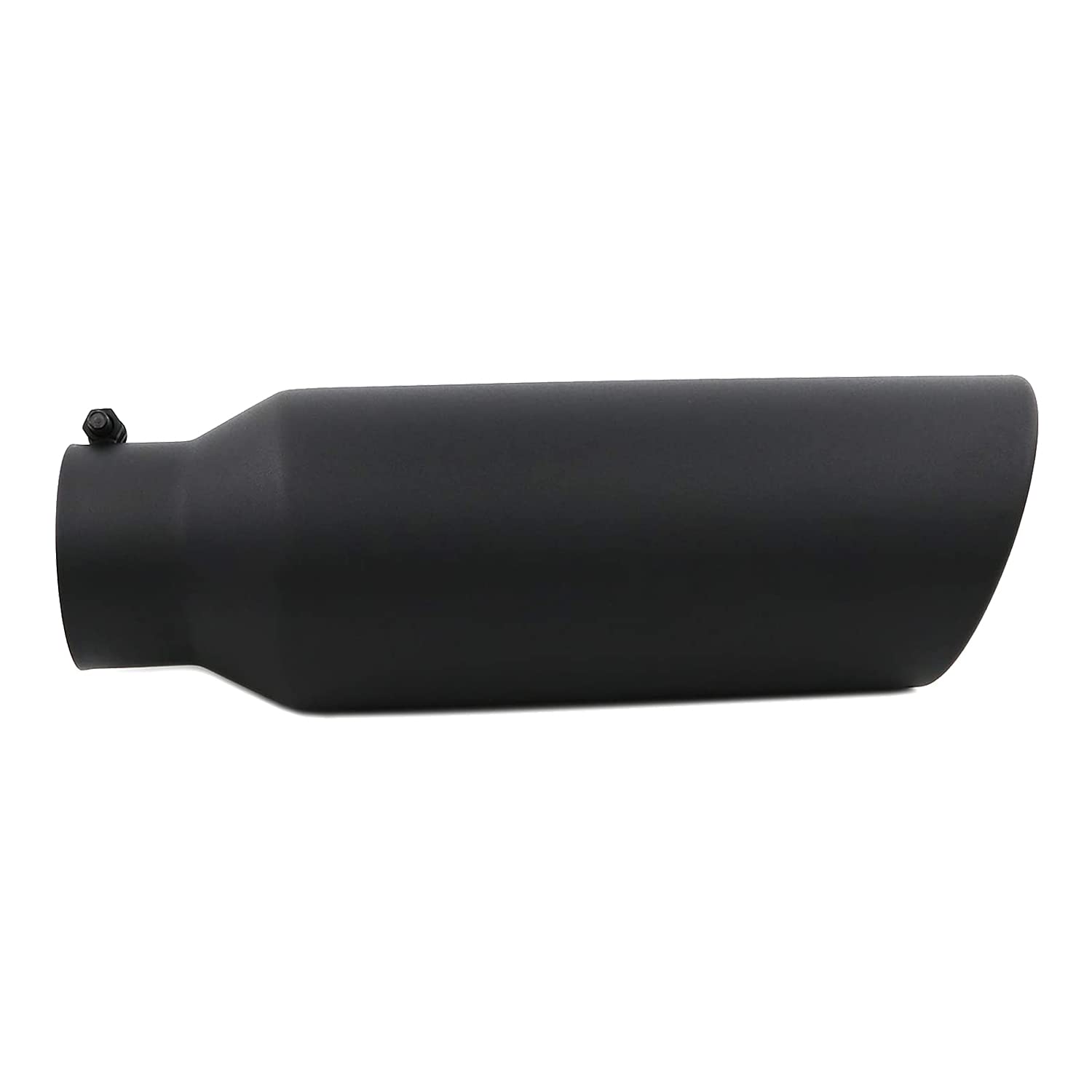 Rp Remarkable Power, 4'' Inlet, 6'' Outlet, 18'' Long Stainless Steel Rolled Edge Exhaust Tip Black Ext24
