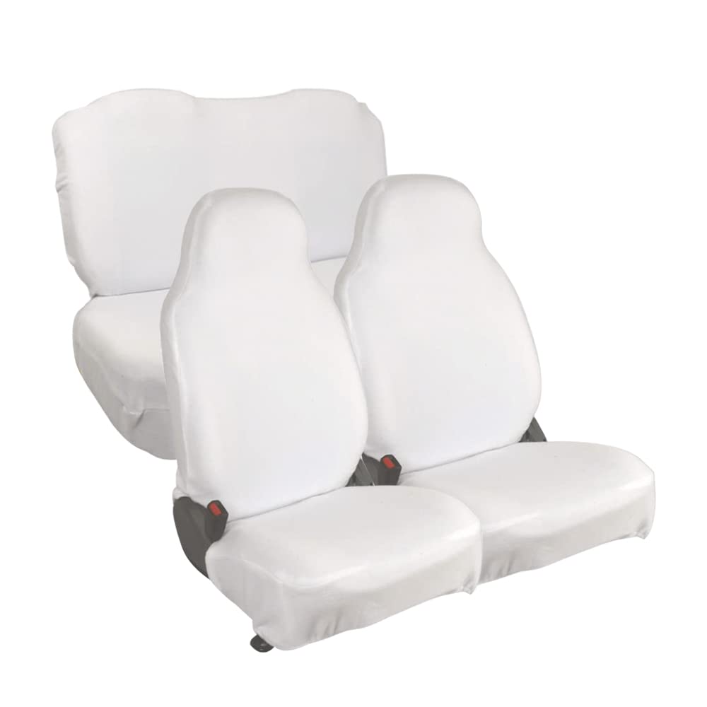 AUTOXYGEN Car Towel Seat Cover Accessories Front & Rear 100% Pure Cotton Fabric, Sweat Control Complete Set for Aura (Front Fixe