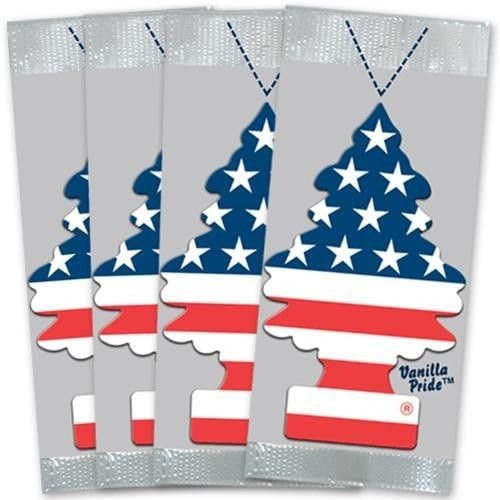 Little Trees Car Air Freshener | Hanging Paper Tree For Home Or Car | Vanilla Pride Scent | Pack Of 12