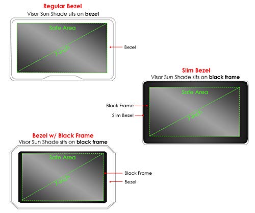 Ramtech 7 Inch Gps Visor Sun Shade With Bonus Stylus Pen & Screen Protector, Compatible With Magellan Roadmate Rc9485T-Lmb / Rc9