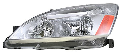 Trq Driver & Passenger Side Headlight Assembly Set Headlights Driver & Passenger Side Compatible With 2003-2007 Honda Accord Ho2