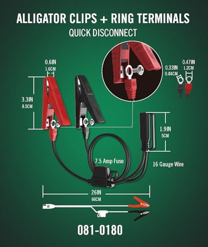 Battery Tender 3 AMP Battery Charger and Maintainer - Automotive Switchable 12V or 6V Smart Automatic for Cars SUVs and Trucks - Lead Acid, AGM, Gel, & Lithium Battery Charger - 022-0202-COS