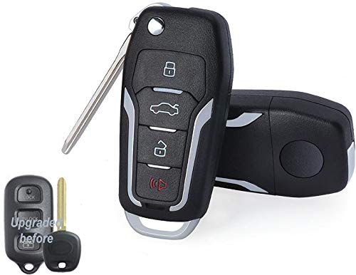 Keymall keyless Entry Replacement Upgraded Flip Key FOB 314MHz 4D67 Chip 4B Fob Remote for Toyota 4Runner Sequoia ,HYQ12BBX HYQ1