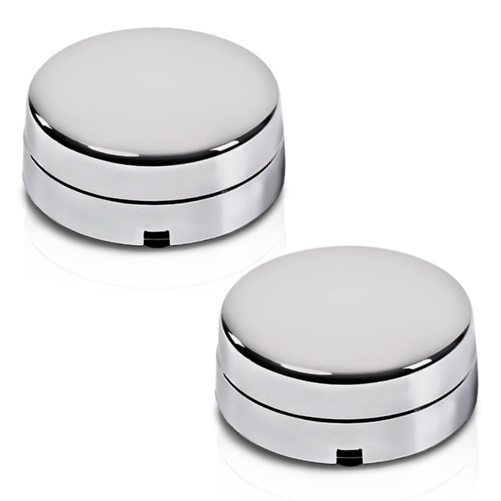 Pit66 Rear Wheel Center Hub Cap, Compatible With Dodge Ram 3500 2003-2017 1-Ton Dually 8-Lug 5 Slot 17'' Steel Chrome Rear Wheel