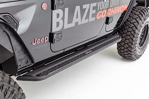 Go Rhino Dss4505T Dominator Xtreme Dss Side Steps With Rocker Panel Mounting Bracket Kit For Jeep 18 Wrangler Jk, Jeep 07-17 Wrangler