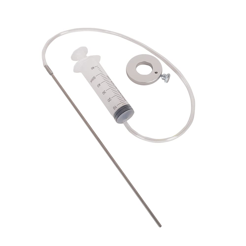 Moto4U Fork Oil Level Tool, Fork Oil Level Adjuster Motorcycle Fork Tool Fork Oil Level Gauge Fork Oil Syringe Fork Oil Tool Kit Fork Suspension Oil Level Gauge 60Ml With Adjustable Ring