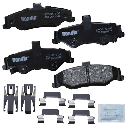 Bendix Priority1 Cfc750 Ceramic Rear Brake Pads For Avanti Ii 2004-2001, Chevrolet Camaro 2002-1998, Pontiac Firebird 2002-1998