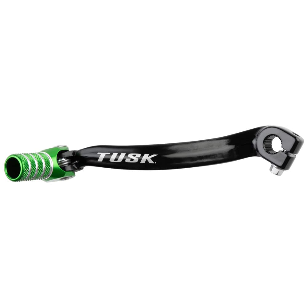 Tusk Folding Shift Lever Black/Green Tip For Kawasaki Kx100 1995-2009,2011-2013