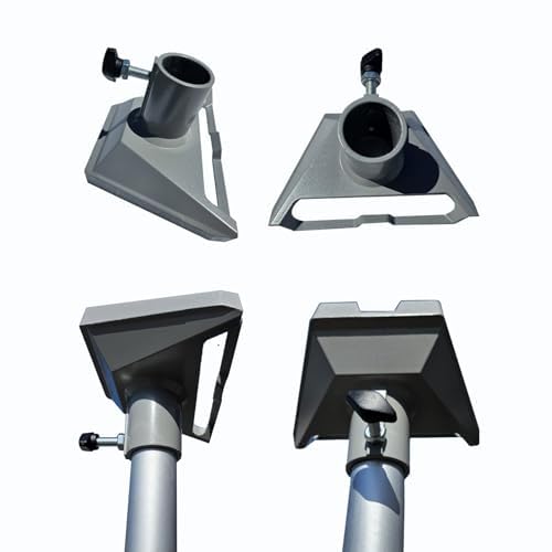 Eez Rv Products Starlink Mini Adapter With 10Ft Telescopic Pole And Rv Ladder Mounting Bracket Kit - Fits 1.0'' Square Ladder Ra