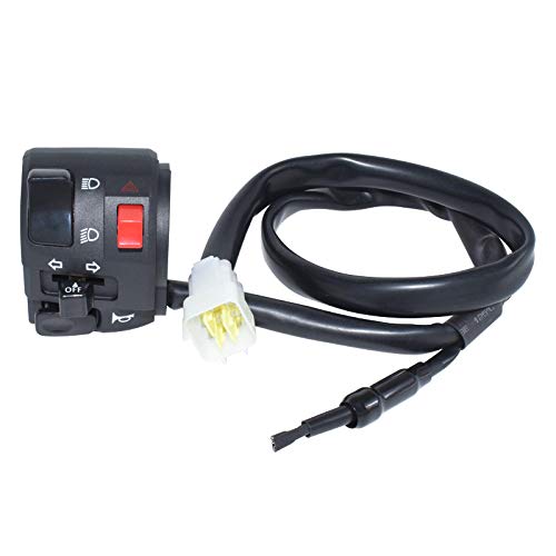 7/8' 22Mm Left Atv Motorbike Handlebar Switch Motorcycle Horn Turn Signal Warning Light Switches