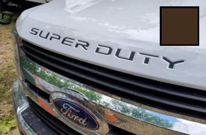 Decal Mods (2017-2022) Hood Grille Decal Sticker (Thin) Letter Inserts Inlays for Ford F250 F350 F450 Super Duty (Brown) - CBROWN