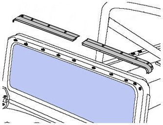 Bestop 5120901 Windshield Channel For 1976-1995 Cj5/Wrangler And 1964-1984 Toyota Landcruiser