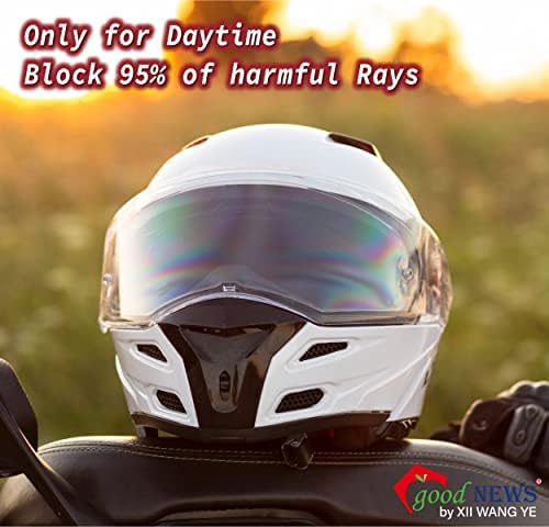 Xii Wy Universal Motorcycle Full Face Helmet Shield Anti Fog Film, Transparent Visor Lens Insert Fog Resistant Waterproof Sticke