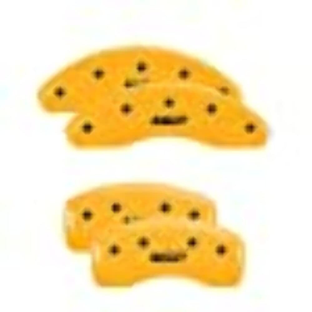 Mgp Caliper Covers 10250Smgpyl Mgp Yellow Powder Coat Finish, Black Characters, Set Of 4