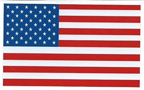Stickertalk Usa Flag Vinyl Sticker, 5 Inches By 3 Inches