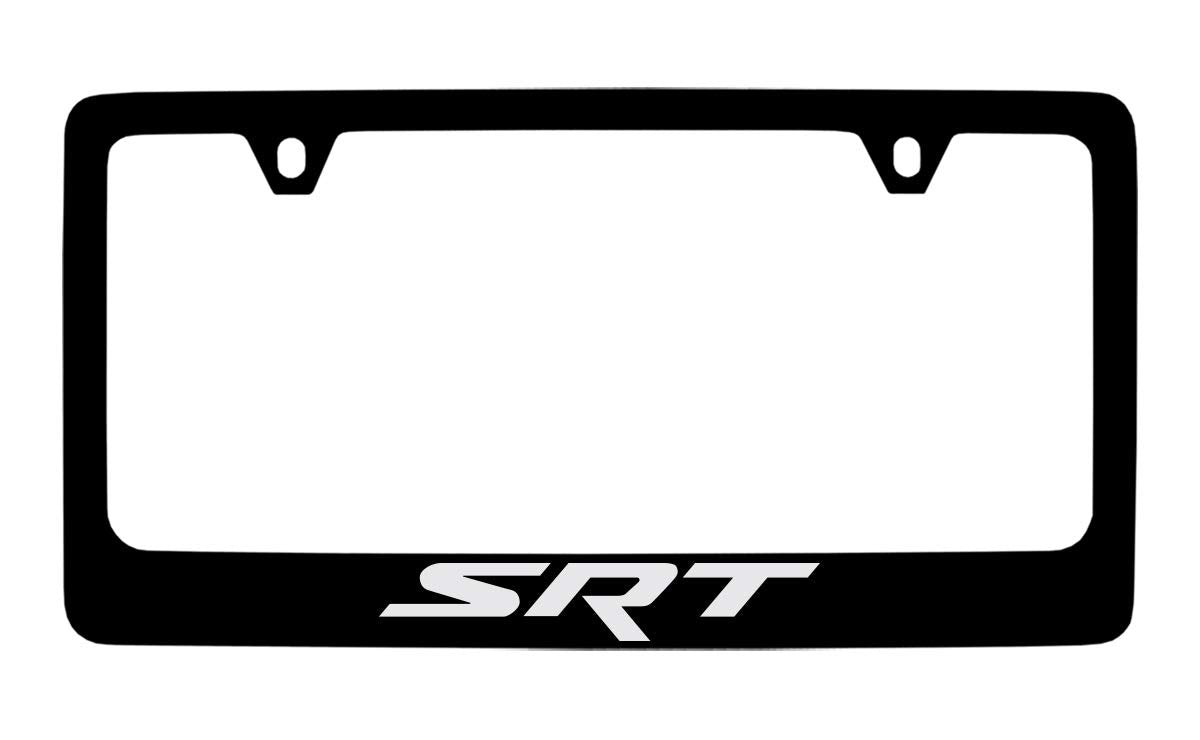 Dodge Srt License Plate Frame (2 Hole, Black/Wide)