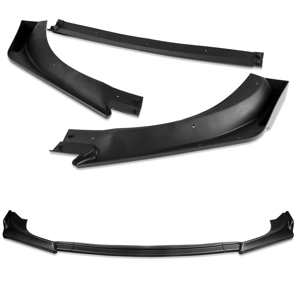 Q1-Tech , Front Bumper Lip Fit For Compatible With 2013 - 2016 Hyundai Genesis Coupe, Front Bumper Lip Spoiler Air Chin Body Kit Splitter Unpainted Matt Black, 2014 2015 (Ks-Style)