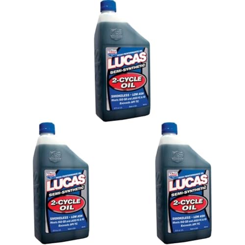 Lucas Oil 10058 Semi-Synthetic 2-Cycle Motor Oil - 2.6 Ounce (Pack Of 3)