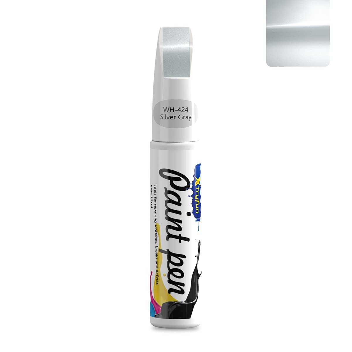 Xtryfun Touch Up Paint For Cars Paint Scratch Repair, Waterproof Auto Scratch Remover Pen (Silver Gray)