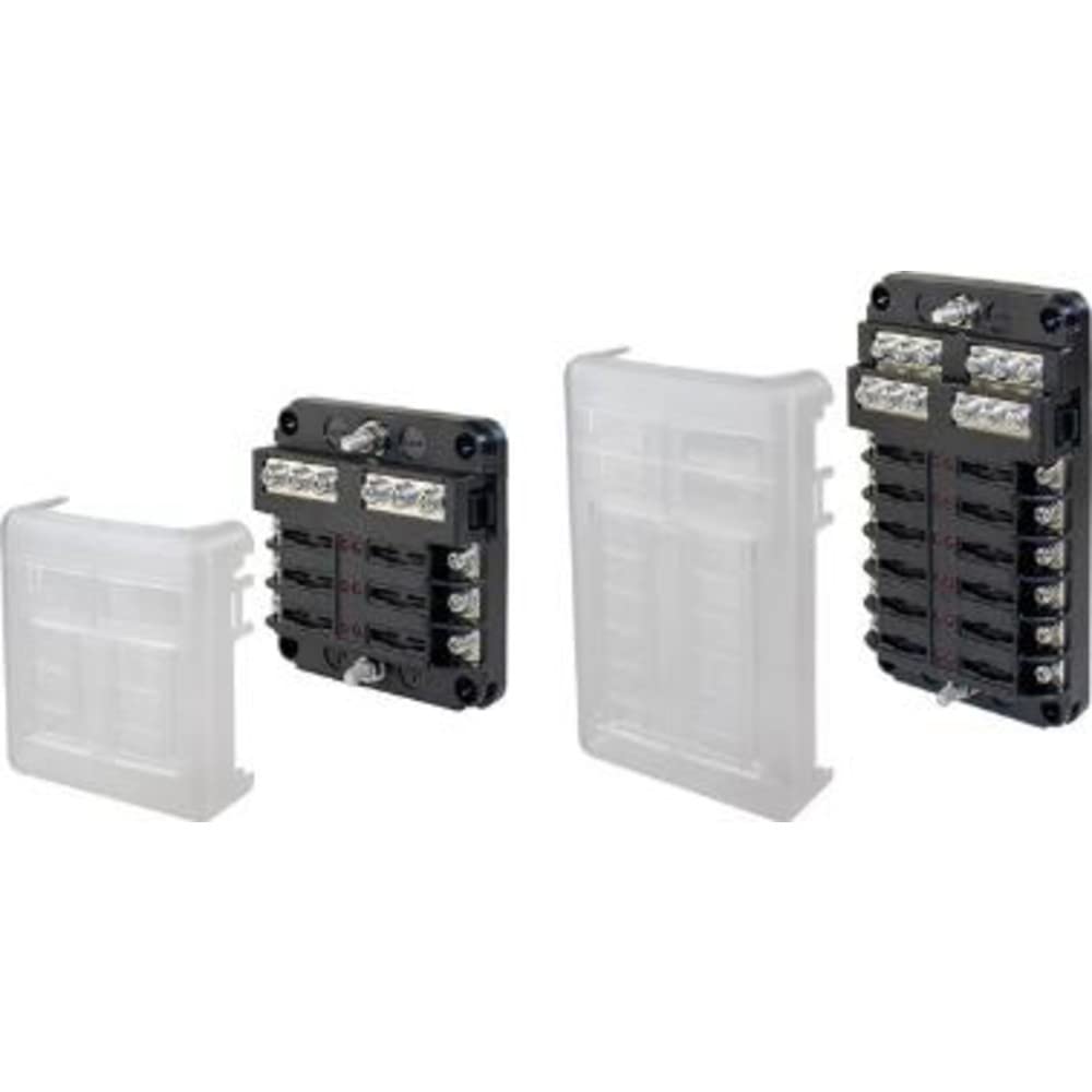 Sea-Dog Blade Style Led Indicator Fuse Block W/Negative Bus Bar - 6 Circuit