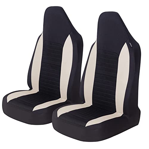 Autoyouth Auto Car Front Seat Covers Bucket Seat Cover Seat Protectors Universal Fit Seat Covers For Sedan, Truck, Suv- Black Be